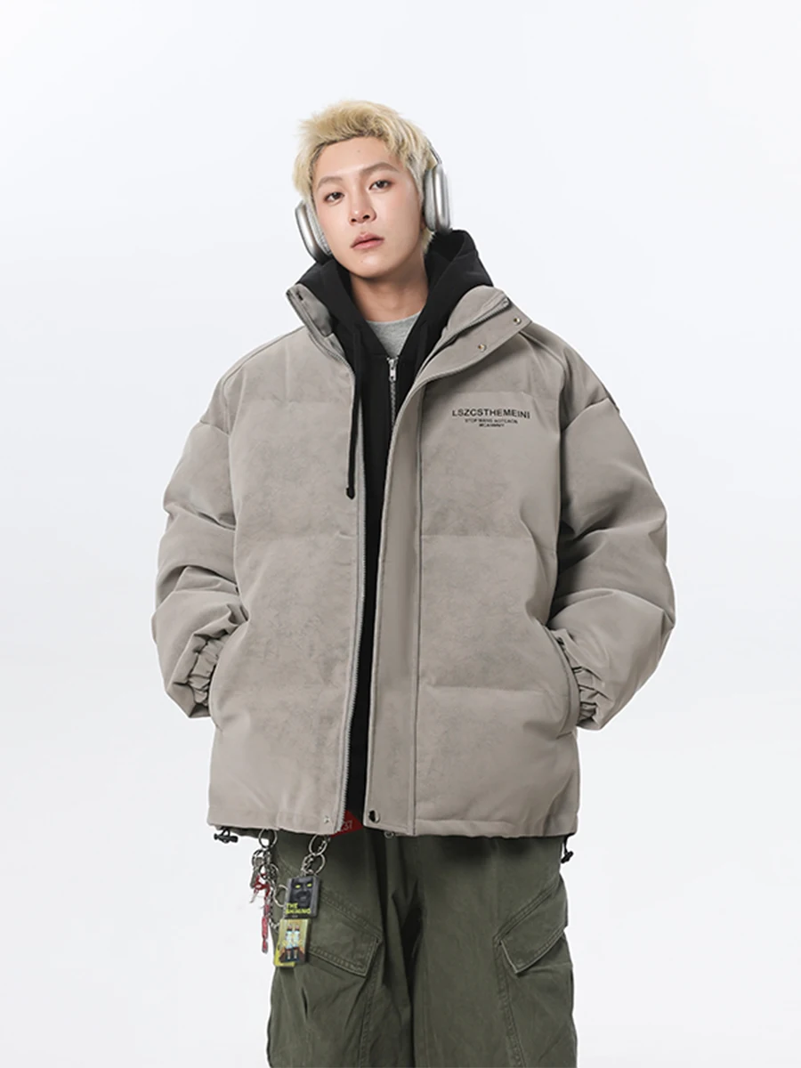 

Мужская зимняя куртка из матовой искусственной кожи с хлопковой подкладкой, утепленная флисом, модная городская повседневная верхняя одежда