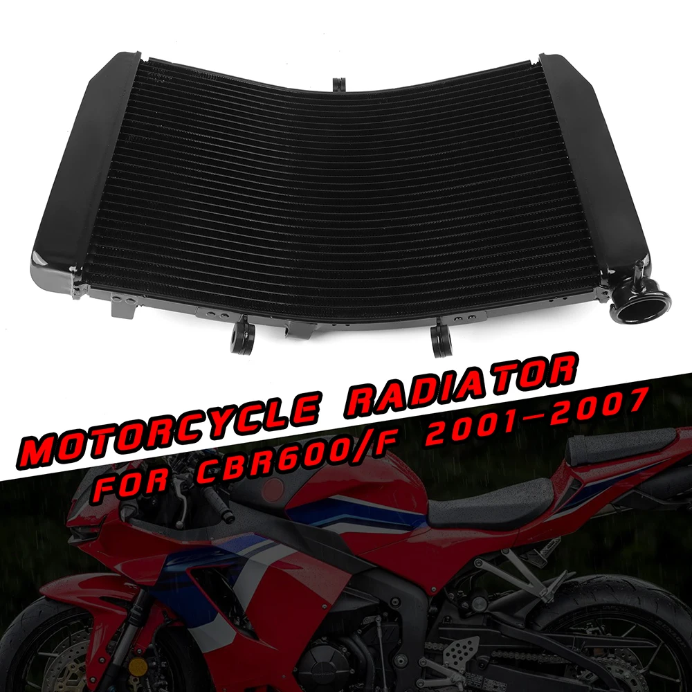 For Honda CBR600 F4i CBR600F F4 CBR 600/600F 2001-2007 Motorcycle Engine Radiator Aluminum Cooler Cooling Water Tank