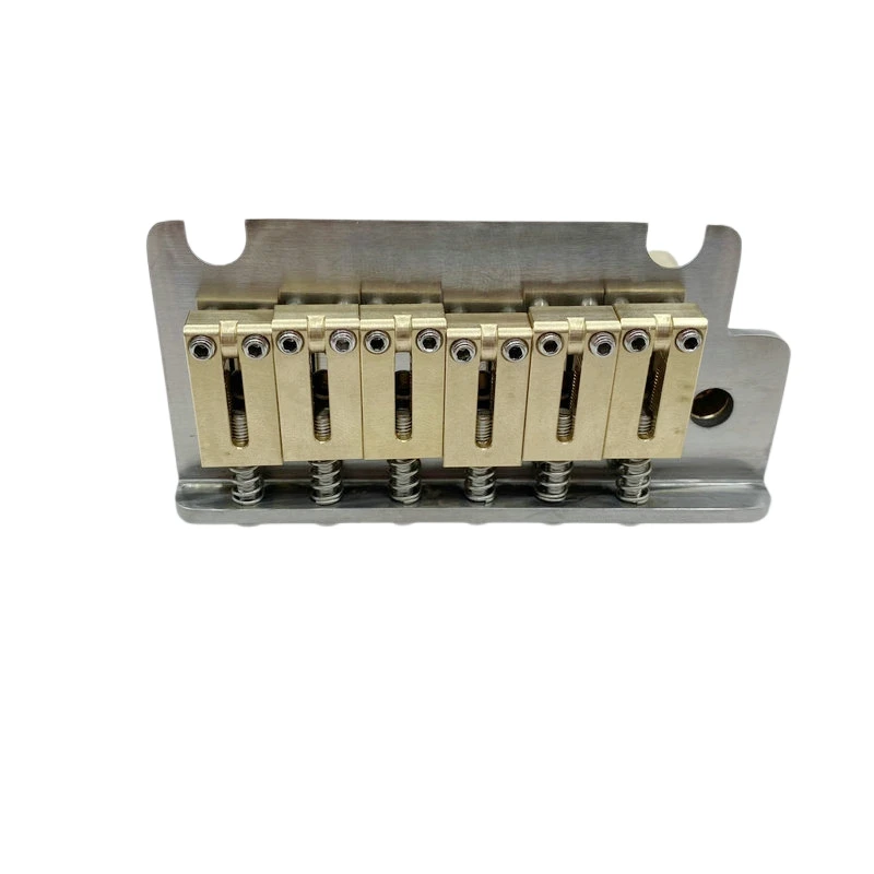 

ST Style Two Point Tremolo Bridge Set, Brass Base Plate & Saddles, CNC Machined Electric Guitar Tailpiece, Right Hand Replace