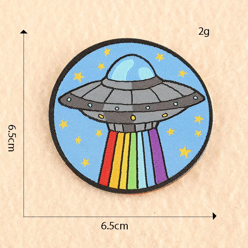 Patches Für Jacken Outdoor Thermocollant Rock Eisen Auf Kleidung 6X4 Landschaft Raum Ufo Bus Kompass Augen Kirsche Stickerei kleine – Detail 23