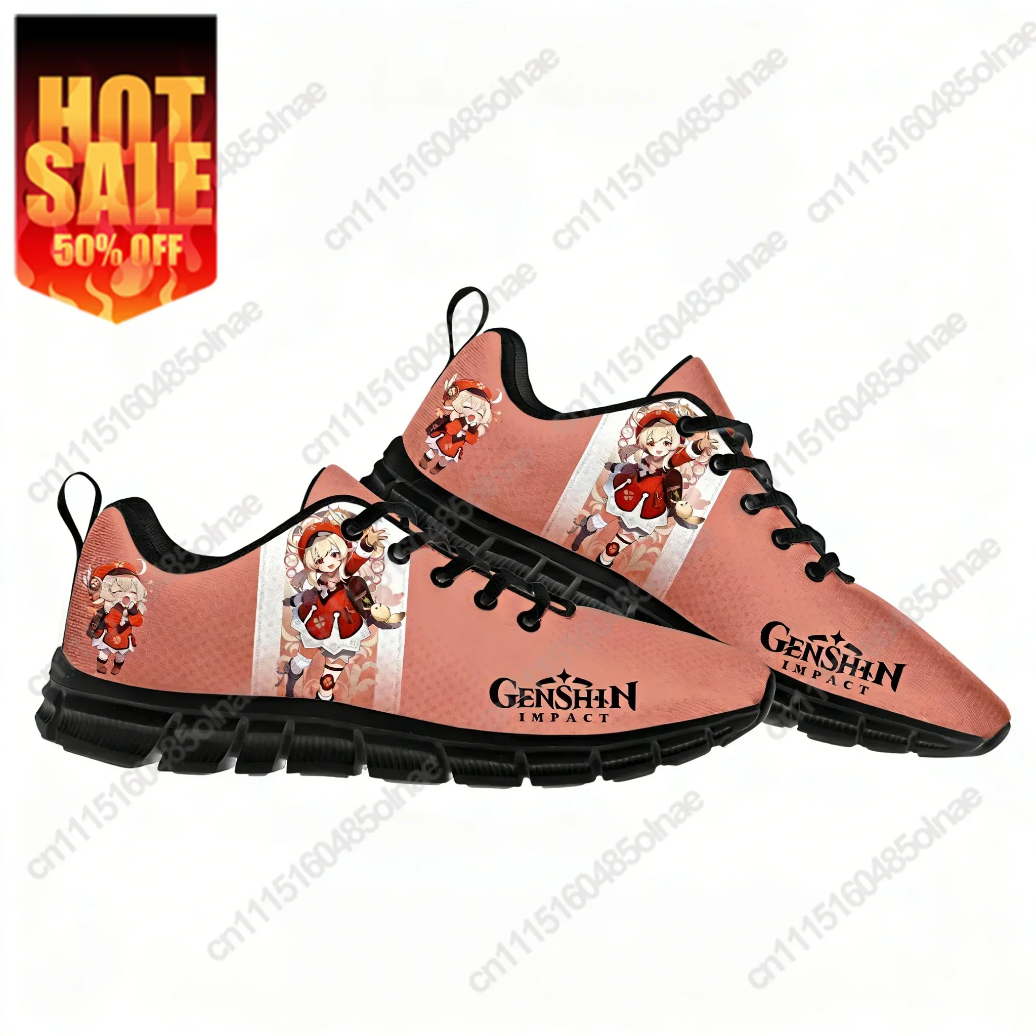 Genshin Klee Sneaker Man Women Teenager Customized Sports Shoes Casual High Quality Fashion Comfortable Durable Customized Shoes