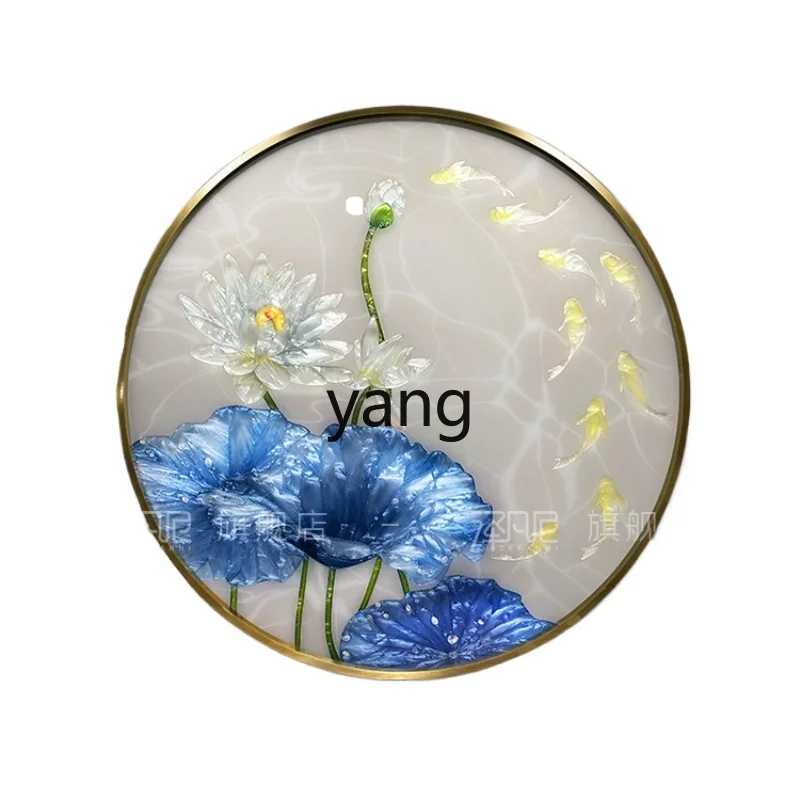 

L'm'm round Chinese Household Entrance Wall Painting High-End Light Luxury Dining Room Bedroom Painting