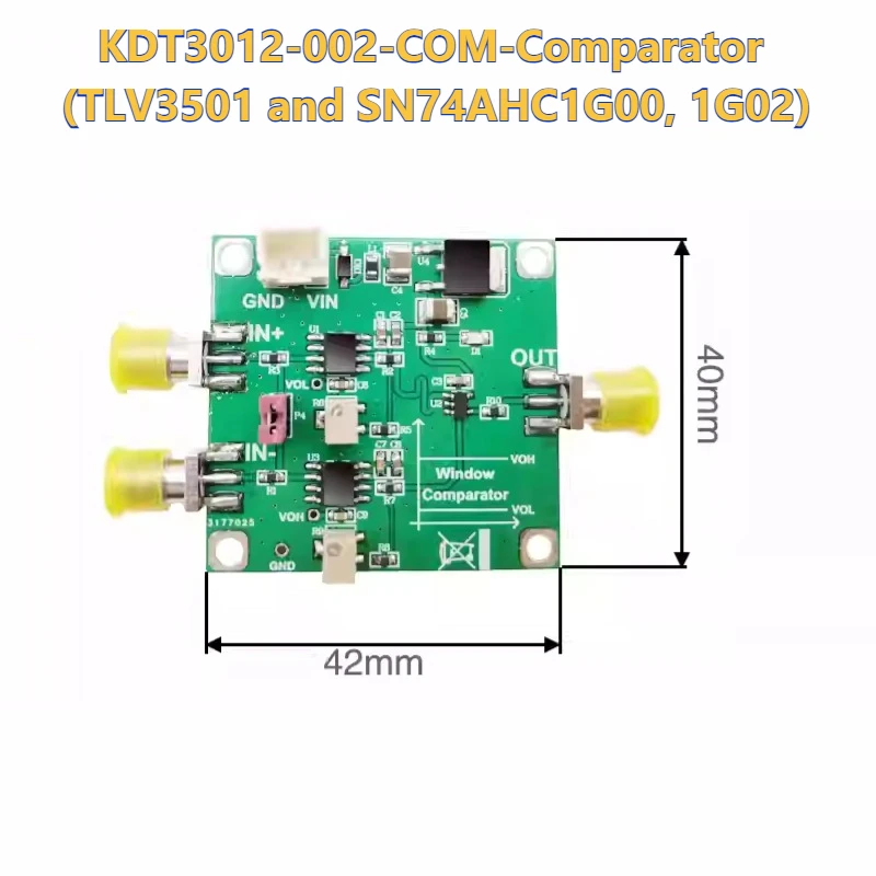 TLV3501 Module, Voltage Comparator, Window Comparator, High-speed Signal Discriminator TTL Level KDT3012-002-COM
