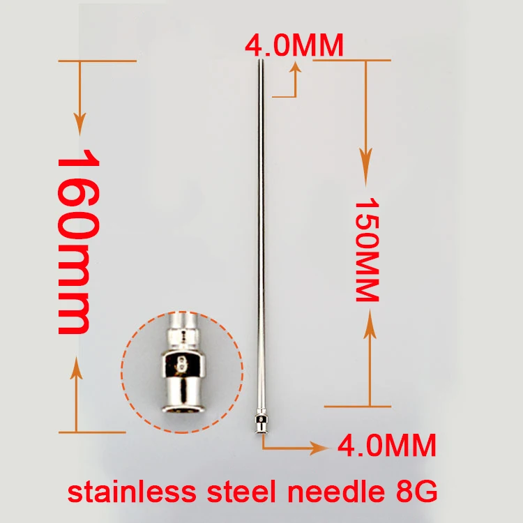 10pcs  Precision dispensing needle Total length 160mm stainless steel dispensing tip  metal nozzle