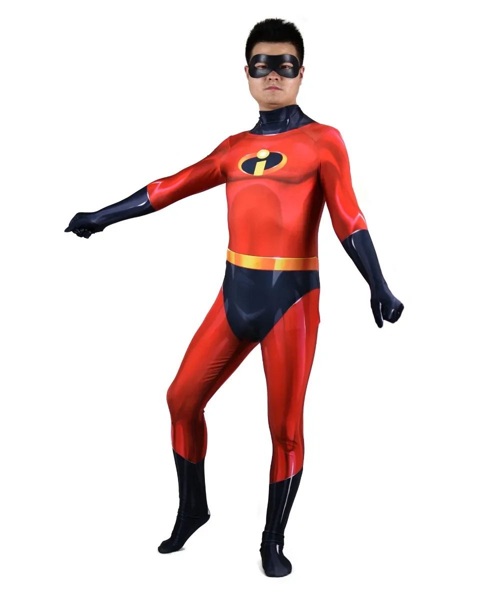 Unisex ClassicThe Incredibles 2 Bob Mr Superhero Cosplay Costume High Quality Zentai Bodysuit Halloween Jumpsuits