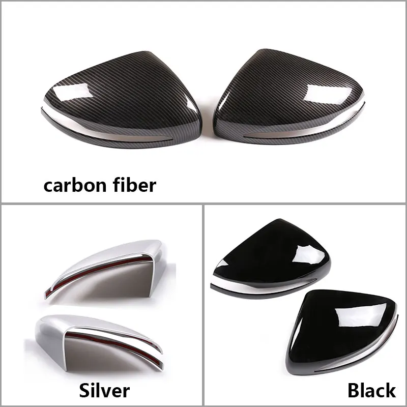 For Mercedes Benz G Class W463 2019-22 GLE GLS ABS Carbon fiber Side Door Rearview Mirror Cap Cover Trim sticker car accessories