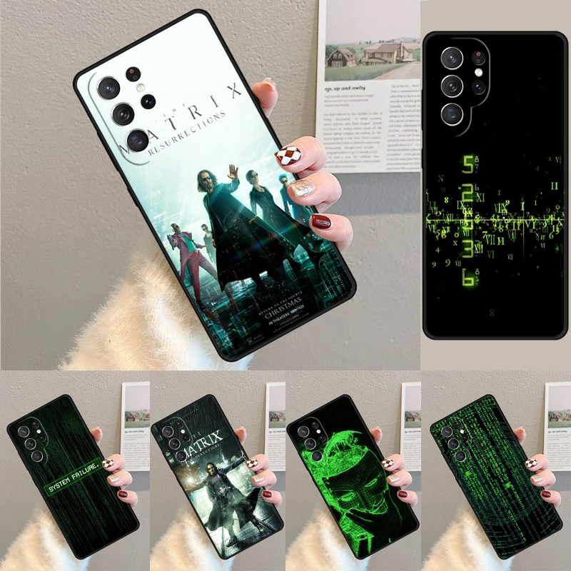 Cover For Samsung Galaxy S24 Ultra S21 S22 S8 S9 S10E Note 10 20 Plus FE S23 The Matrixs Matrix Dictionary Phone case Coque