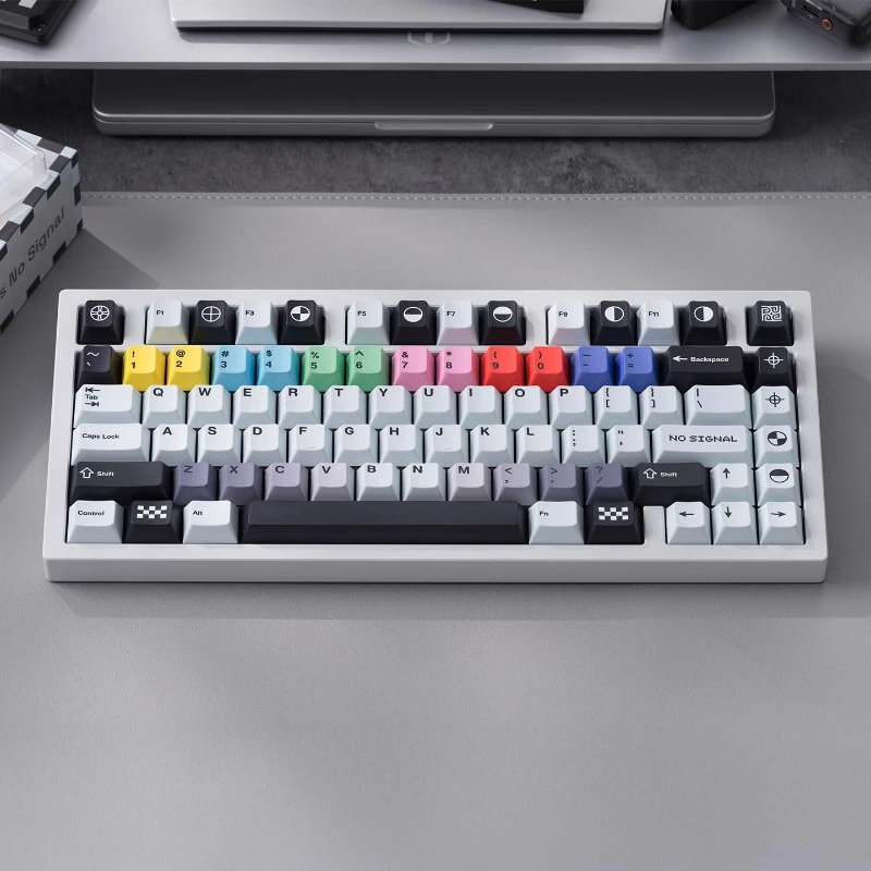 

PBTfans без сигнала PBT Индивидуальные колпачки для механической клавиатуры оригинальные заводские высоты содержит стеклянные бусины кожи, как текстура