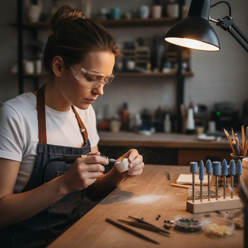 

10 шт., 4-10 мм, полировальная головка, абразивный камень, электрический шлифовальный камень, аксессуары для Dremel, синий