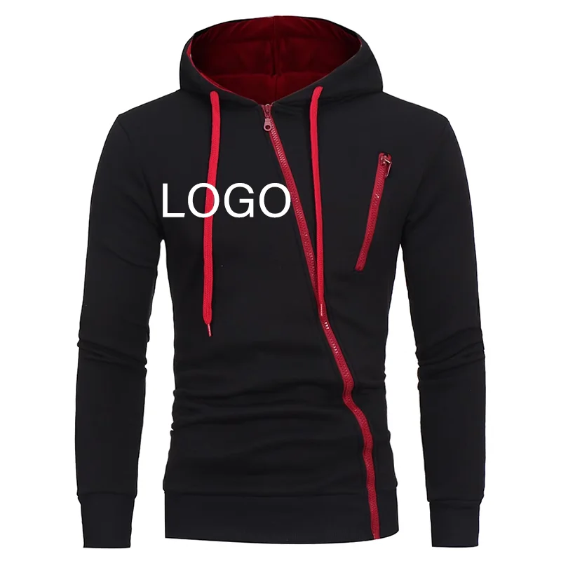 

Custom Your Logo Zipper Hoodies Men Fashion Long Sleeve Hooded Sweatshirt Hot Sale Casual Autumn Winter Sportwear Clothes