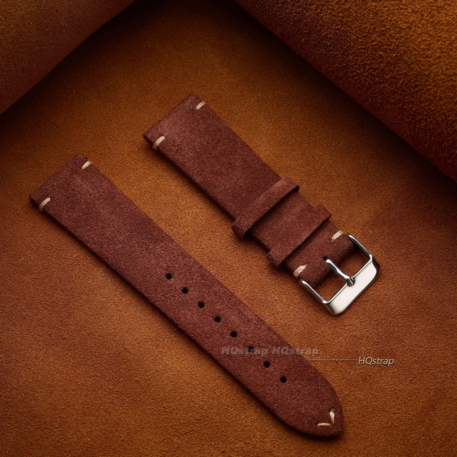 Wildleder Echtleder Uhrenarmband 16mm 18mm 20mm 22mm für Seiko Quick Release Vintage Handgemachtes Band Hochwertiges Armband