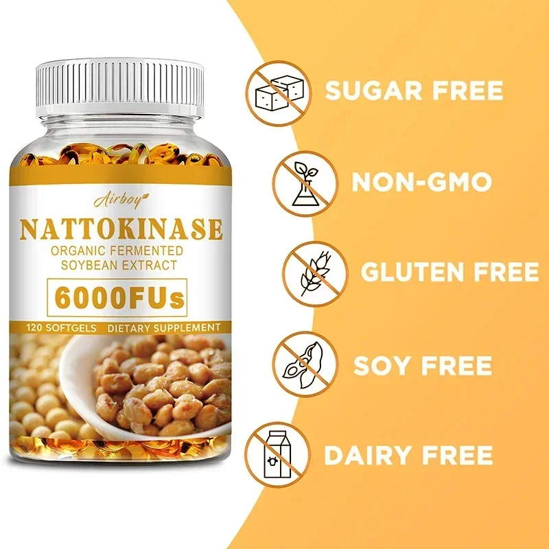 

Наттокиназа - снижает уровень холестерина, поддерживает здоровье сердца и мозга, здоровье сердечно-сосудистой системы, способствует улучшению кровообращения. Биологически активная добавка.