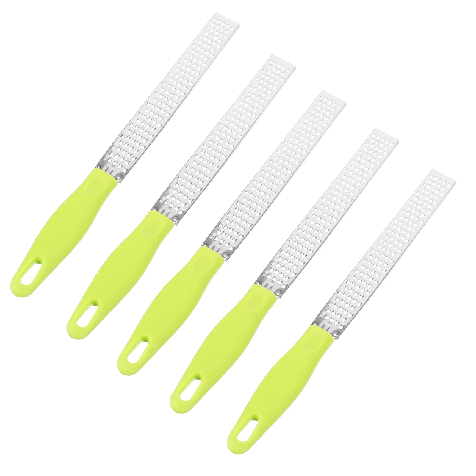 

5 Pcs Kitchen Grater Stainless Steel Cheese Vegetable Multi Function Green Non Easy Cleaning Time Saving Tool