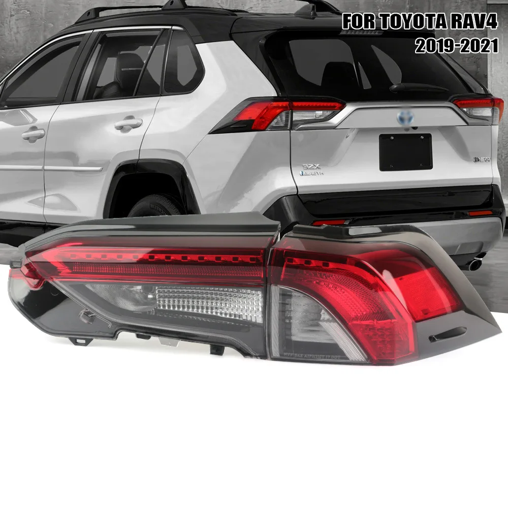 Tail Light Assembly for Toyota RAV4 2019-2021 Rear Brake Lamp Direct Replacement