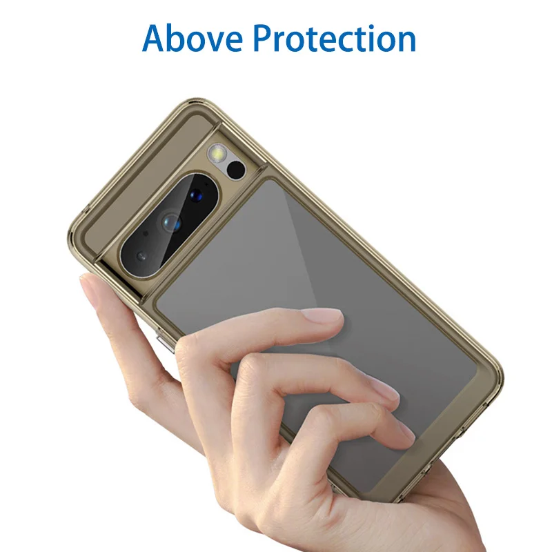 Transparent PMMA Case For Google Pixel 8 Pro 7 a Pixel8 Pixel8Pro Pixel7 Pixel7a Pixel7Pro 8Pro 7Pro TPU Colorful Border Shell