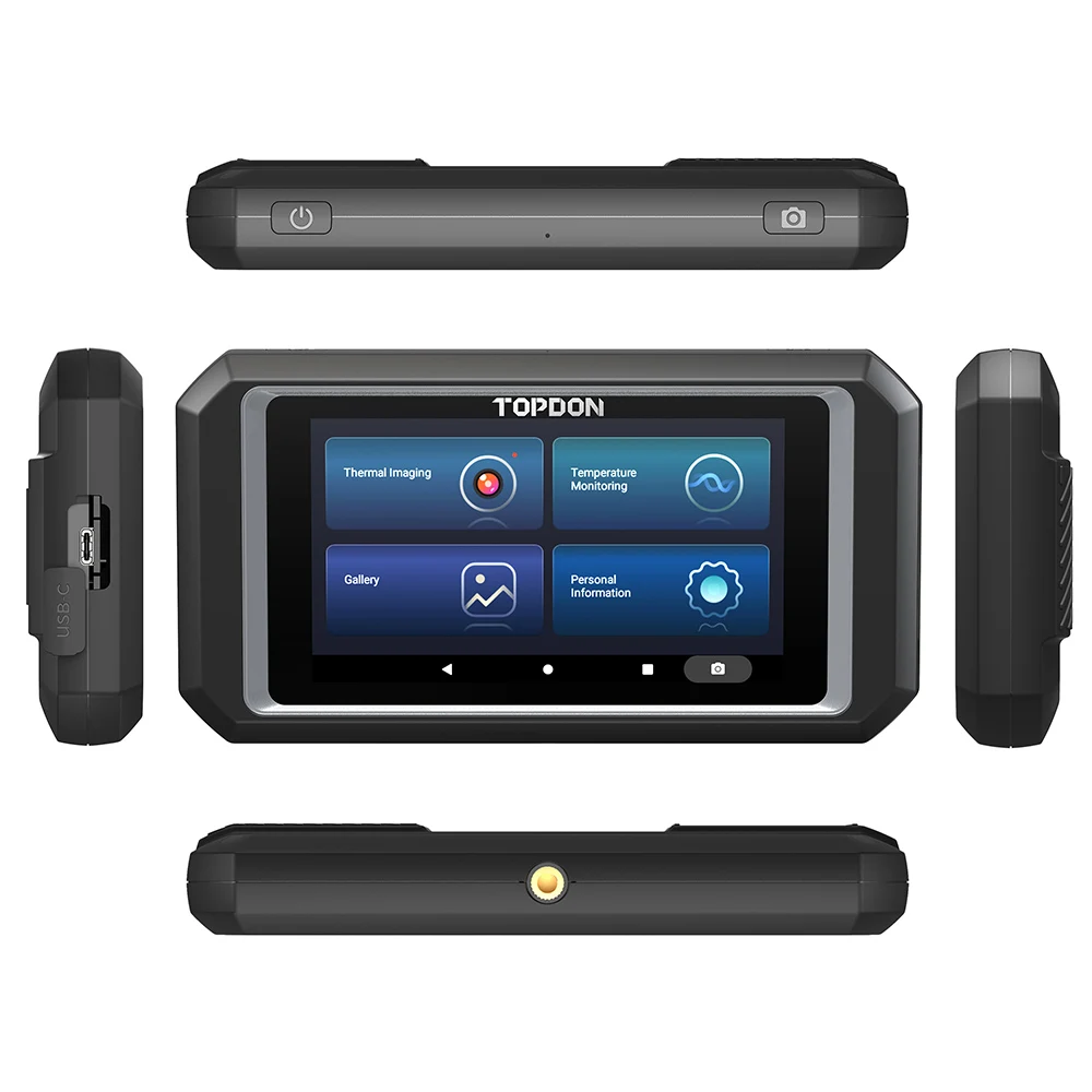 

TOPDON TC003 256x192 Portable Smart 5 Inch Touch Screen Car Ir Infrared Thermal Imaging Camera for Maintenance HVAC Systems