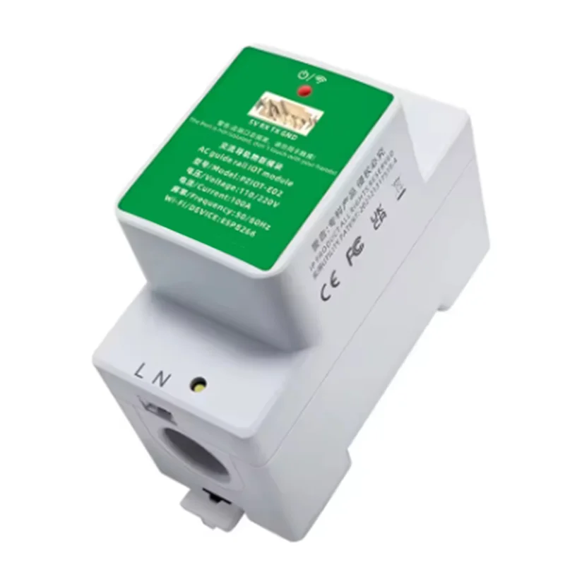

ABZS Tasmota Wifi Energy Power Meter AC Single Phase Din Rail Meter Electric Wattmeter Tasmota Esphome For Home Assistant