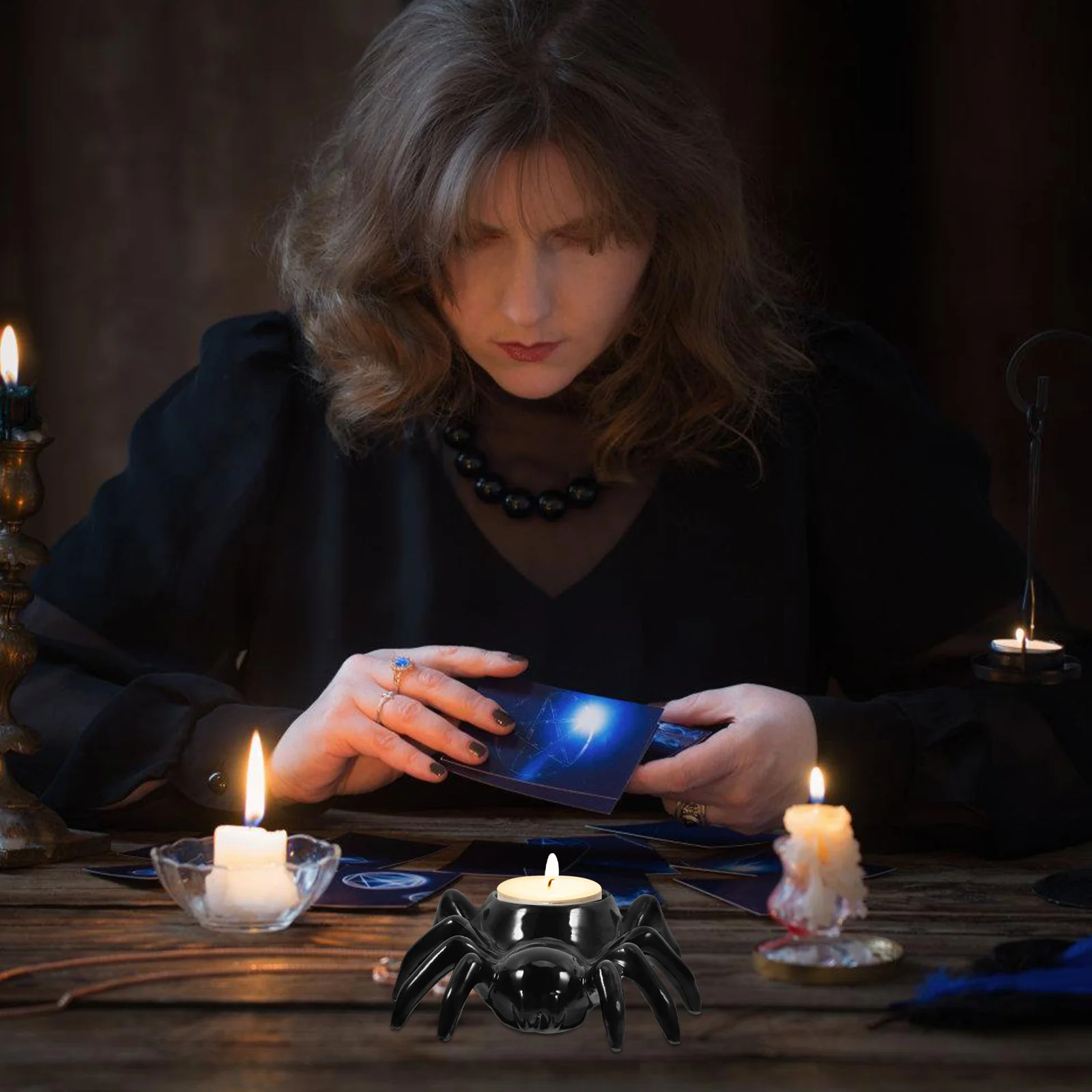 

Spooky Ceramic Holder Halloween Table Decoration Color Fade Resistant Halloween Holder Home Decor