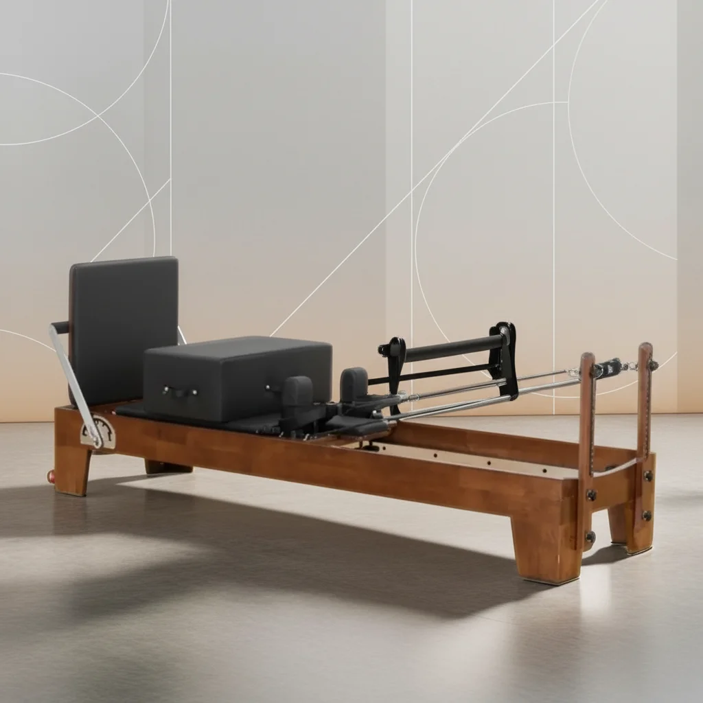 

Custom Durable Portable Oak Pilates Reformer Machine-Professional Studio Home Fitness Equipment with Balanced Yoga Body Training