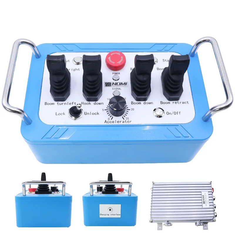 

Factory direct sale 4 motor hydraulic joystick directional valve industrial smart remote controller for tower crane