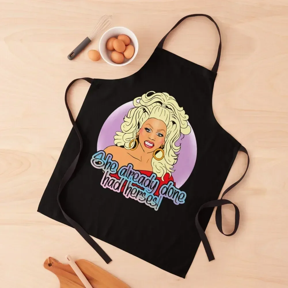 

She Already Done Had Herses Classic T-Shirt Apron Kitchen Utensils christmas kitchen cloths Apron