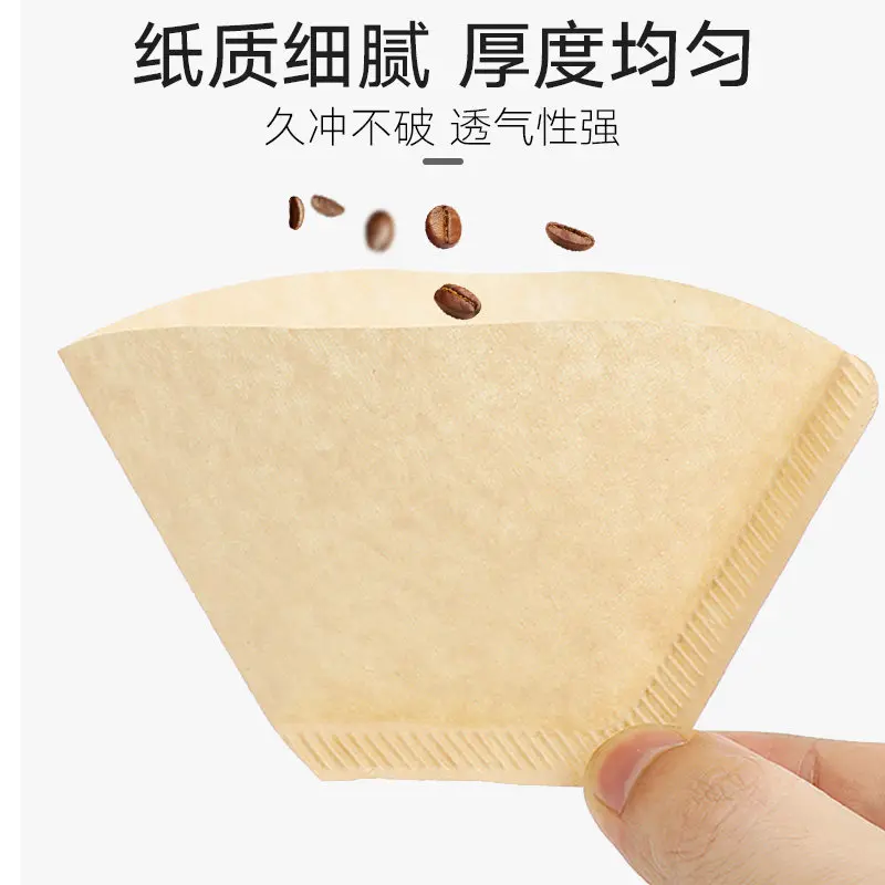 Suitable for Coffee FilterPaper, Hand Brewing Pot Coffee FilterPaper, Household Drip, Fan American Coffee Machine Filter Paper