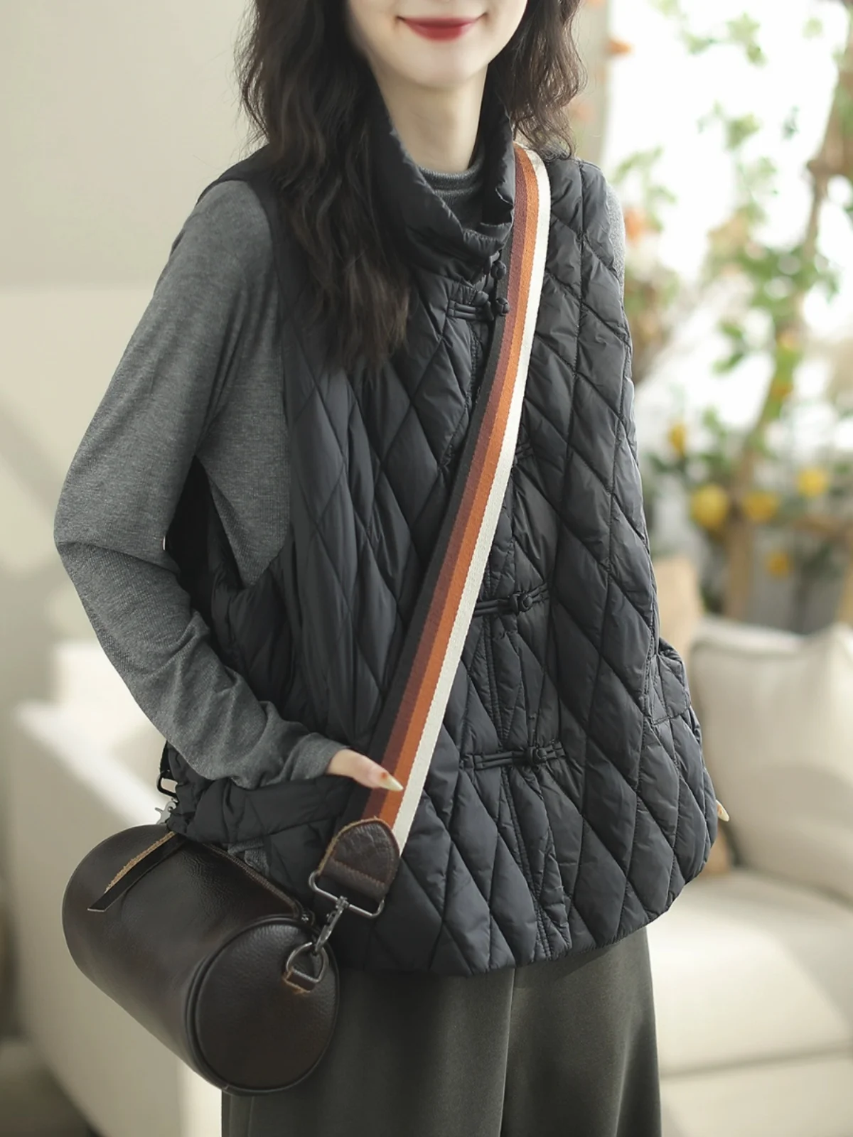 

Commuting Sle Loose Fit Women's Jaet Autumn Winter New Arrivals Outer Layer down Cotton Vest Faion Casual Ele