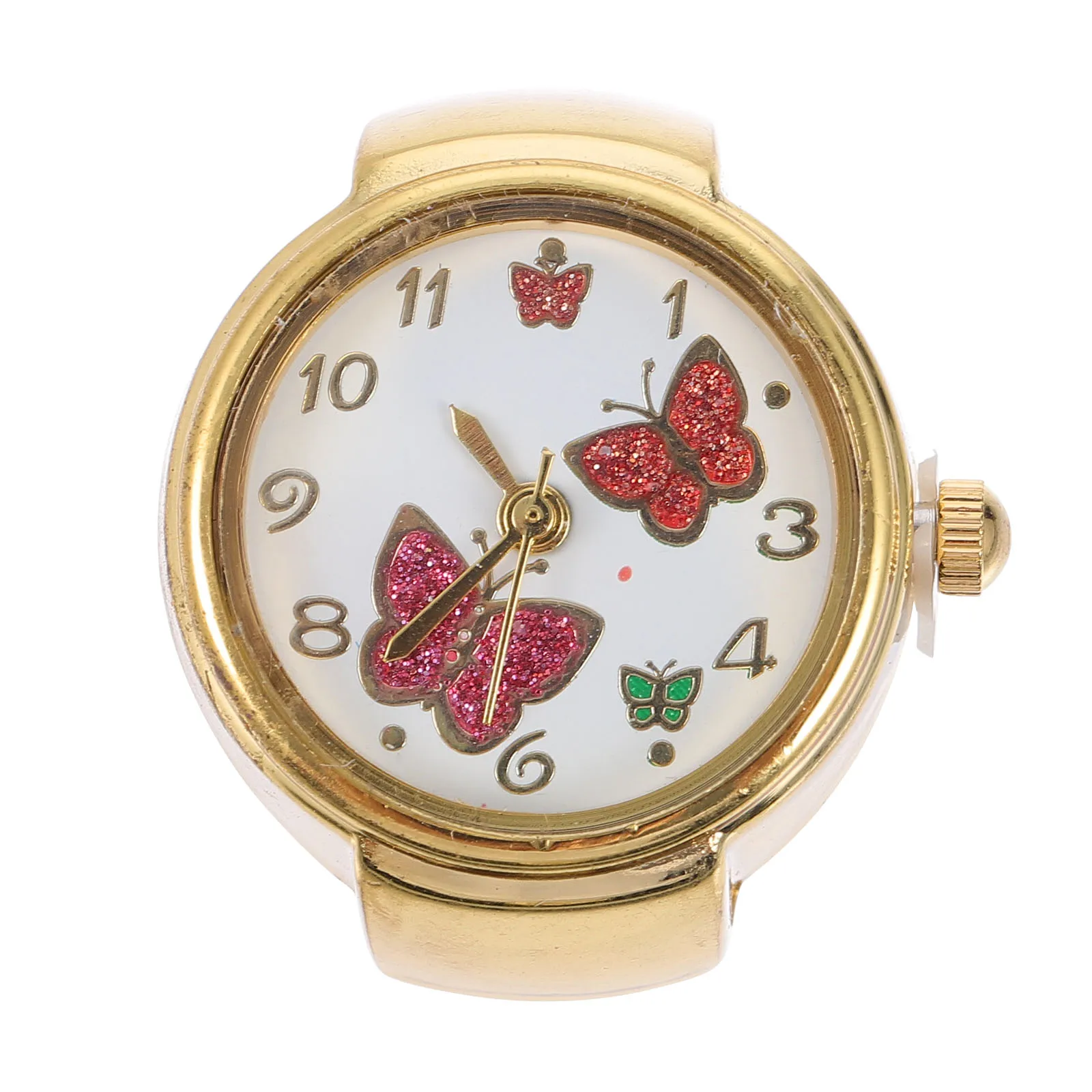 

Butterfly Flying Disc Ring Watch Mechanical Finger Watches for Women Jewelry Accessories Sturdy Durable Simple