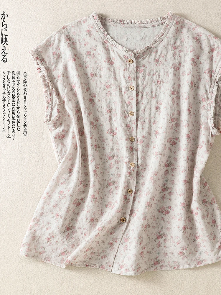 

Элегантная женская футболка больших размеров с коротким рукавом, летняя, с цветочным принтом, в стиле ретро, с декоративными элементами, повседневная, прямого кроя