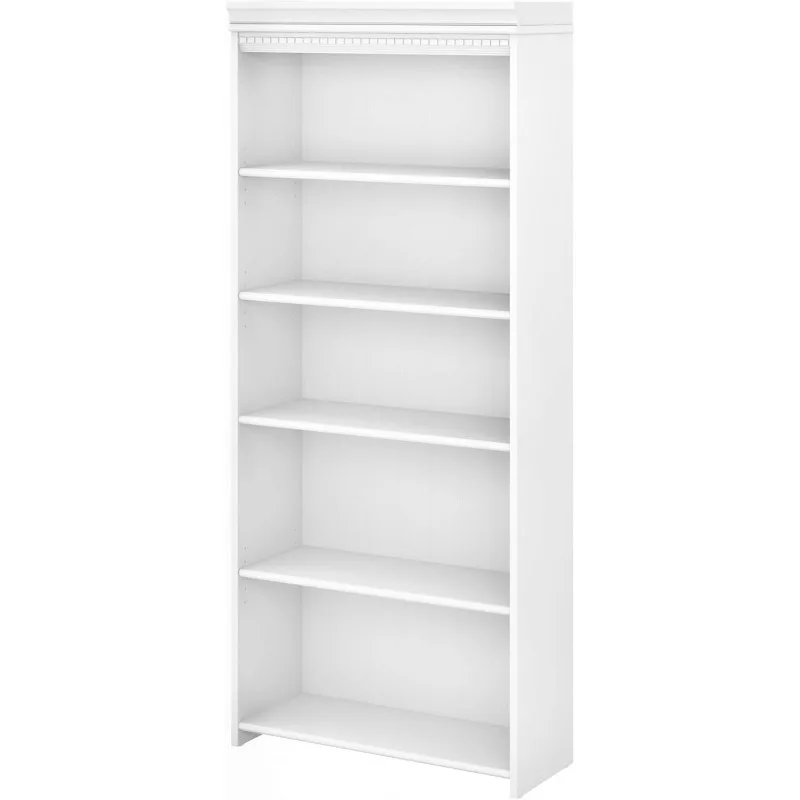 

Bookcase InTall 5 Shelf Bookcase Works Well in A Home Office, Living Room or Common Organize Items Books To Save Space