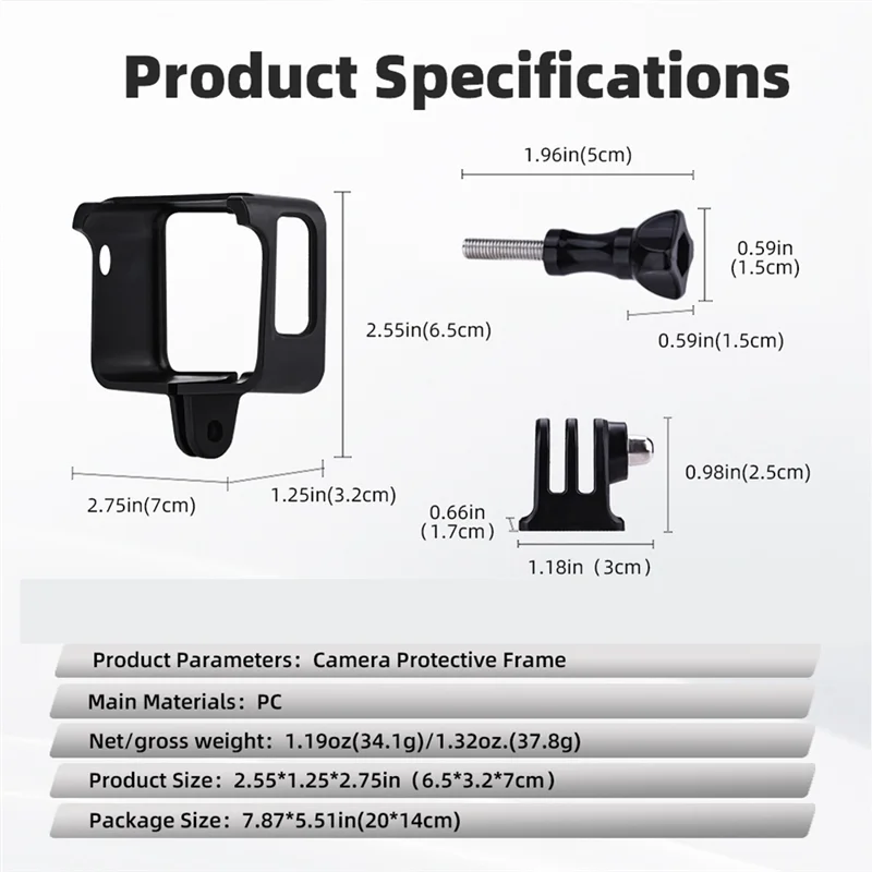 -RRKK для Insta360 GO 3 GO3S, аксессуары, рамка, чехол с адаптером для штатива 1/4, длинный винтовой корпус, защита