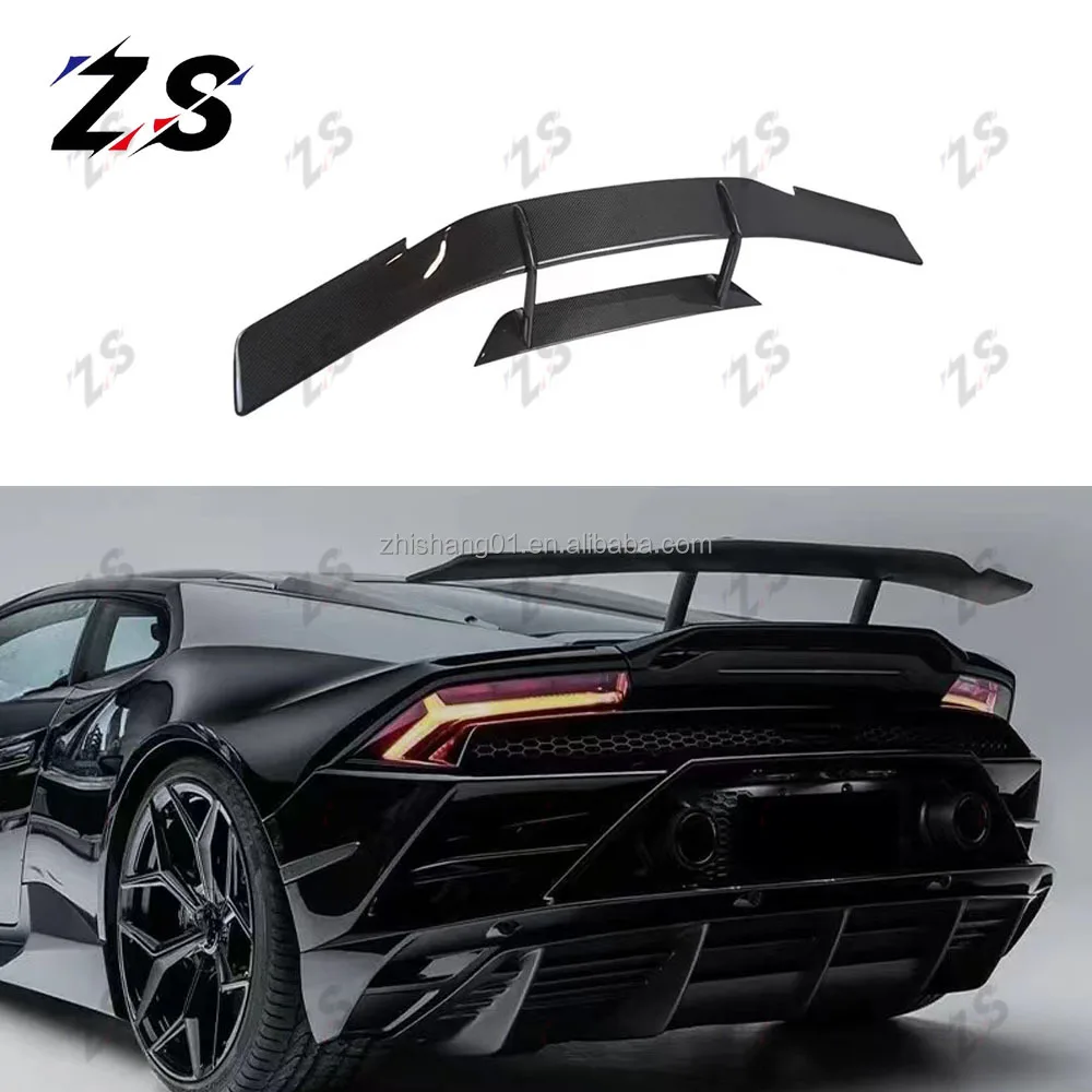 ZS – queue automobile de Type N, motif forgé en Fiber de carbone sèche, pour Spoiler Lamborghulacan LP580 LP610 EVO
