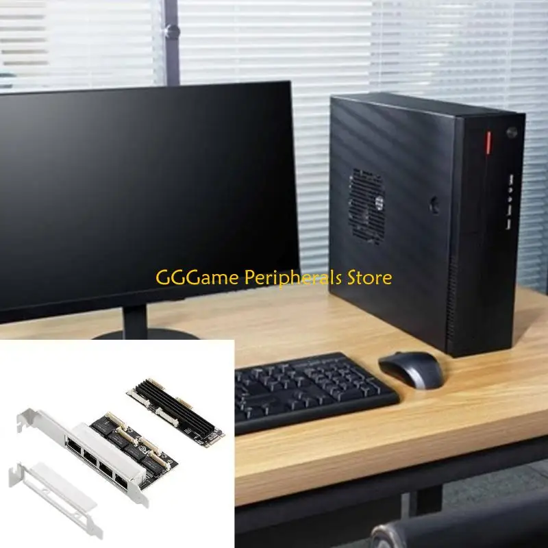 U55B M.2 velocidade (chave B + M) para 4 portas RJ45 Gigabit Ethernet Placa Adaptador 1 Gbps para expansão e