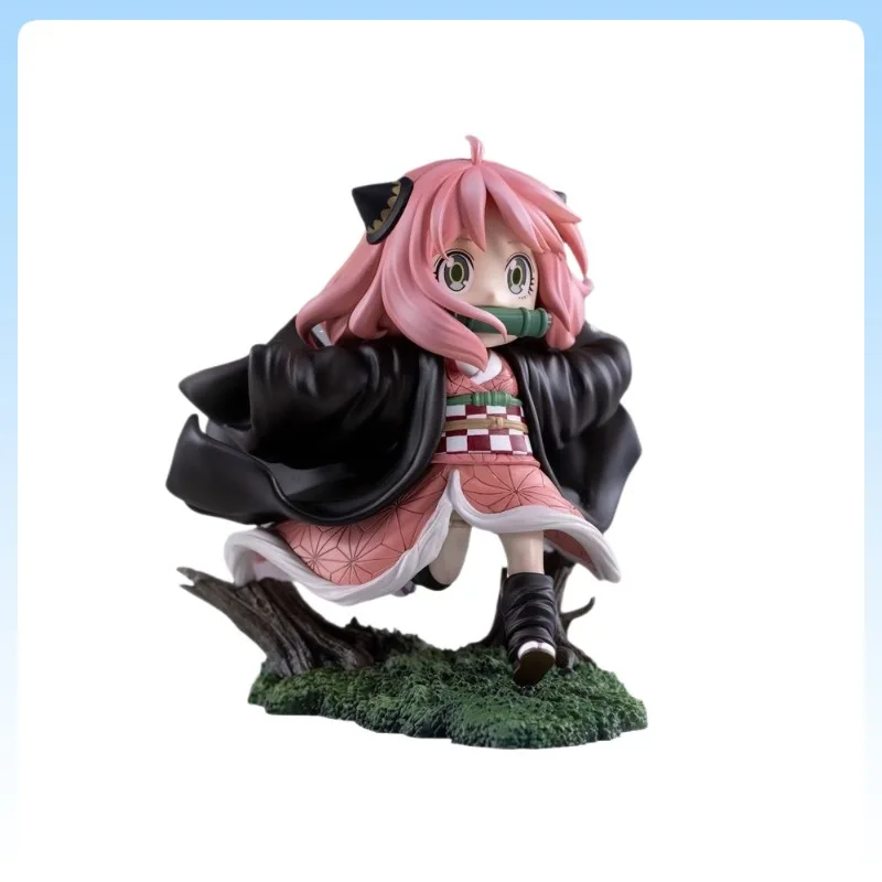 

12cm Spy x Family Anya Q Action Figure Running Pose Cute Heal Anime Girl Model Car Desktop Decor Display Collection Toy Gift