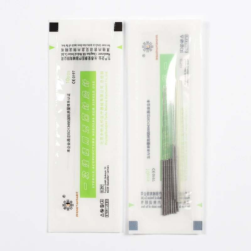 500 Piece/box Sterile Acupuncture Needle Dry Disposable Needle Massage Needle Individual Packaging Acupuncture Needle with Guide