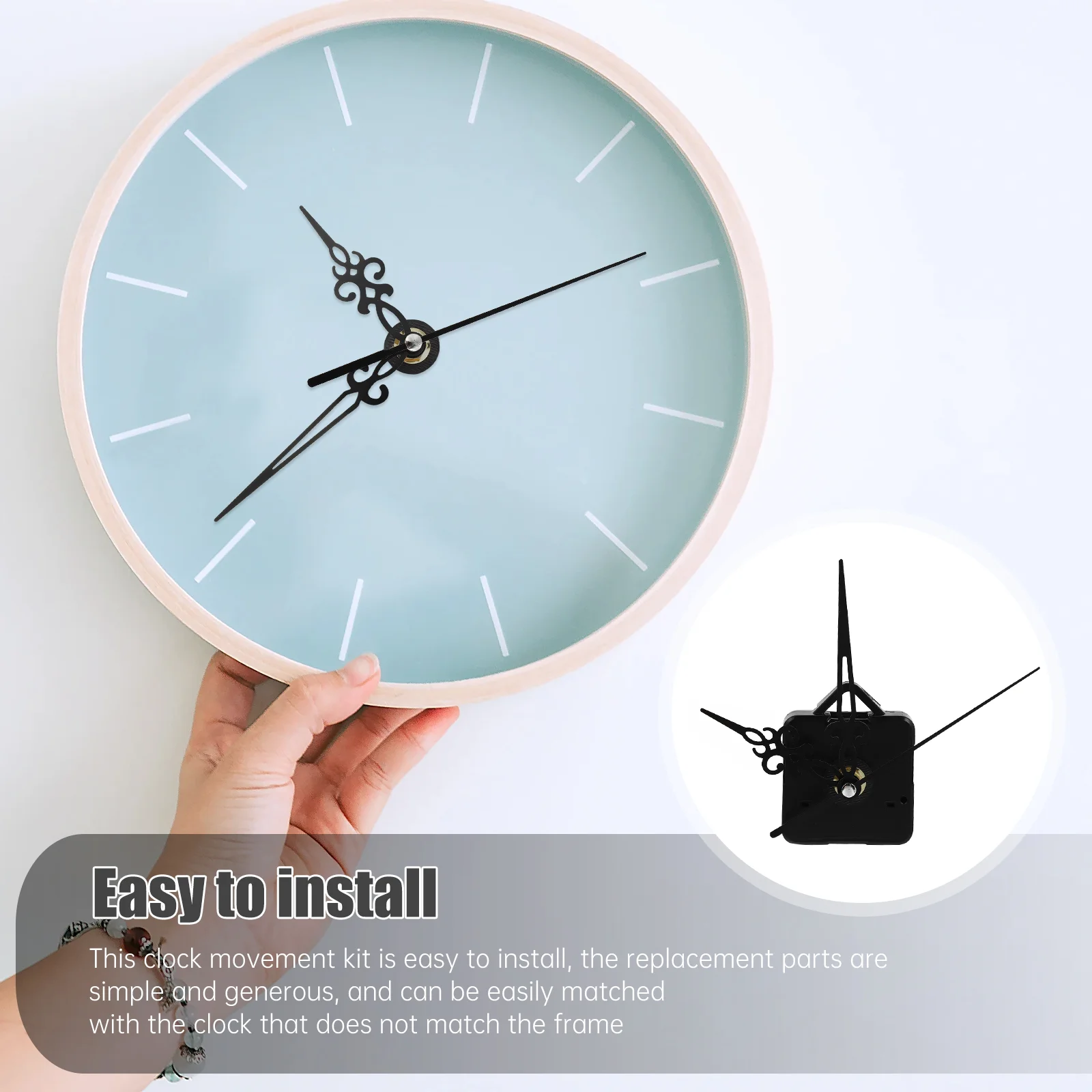 2 Pcs Movement Clock Mute DIY Accessories Plastic Mechanism Supplies Simple