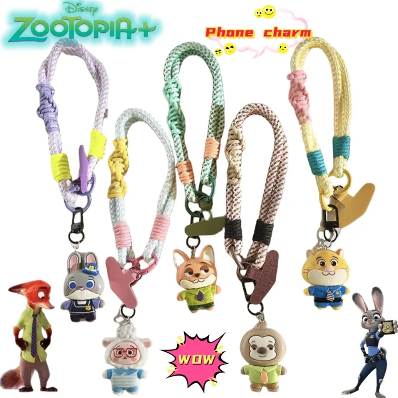 

Чехол для телефона Disney Zootopia с персонажами Ником Уайльдом и Джуди Хоппс, креативный, стильный, с ремешком на запястье, подарок для пары, оптом