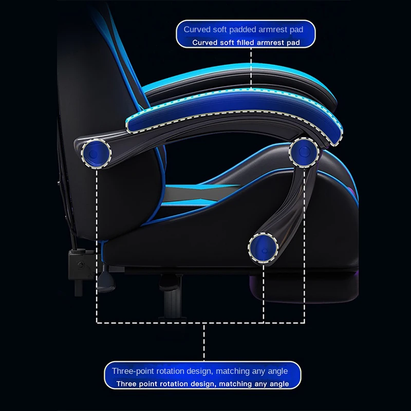 Gaming Chair with PU Leather a - مراجعة Rgb Gaming Chair وسعره