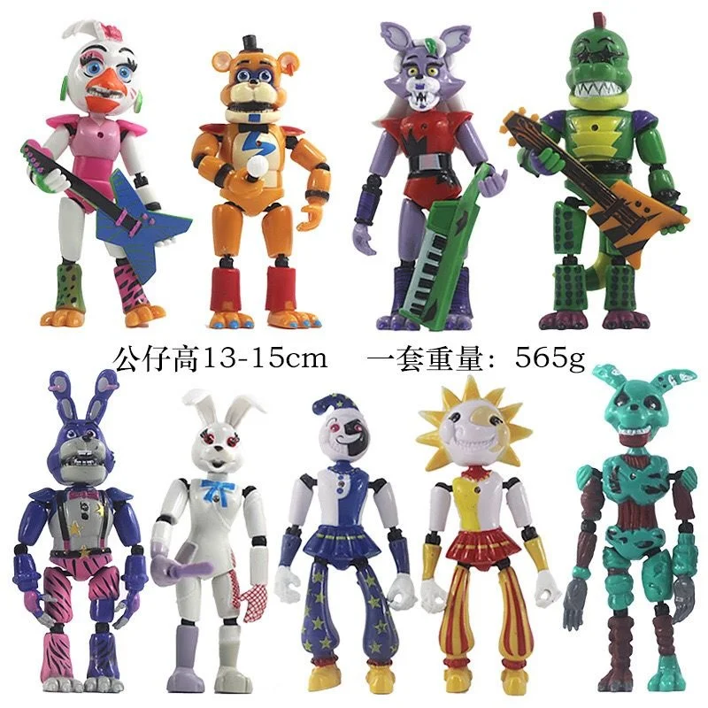 

New FNAF Anime Figure Cute Bonnie Bear Five Night Security Breach Action Figure PVC Model Sundrop Toys