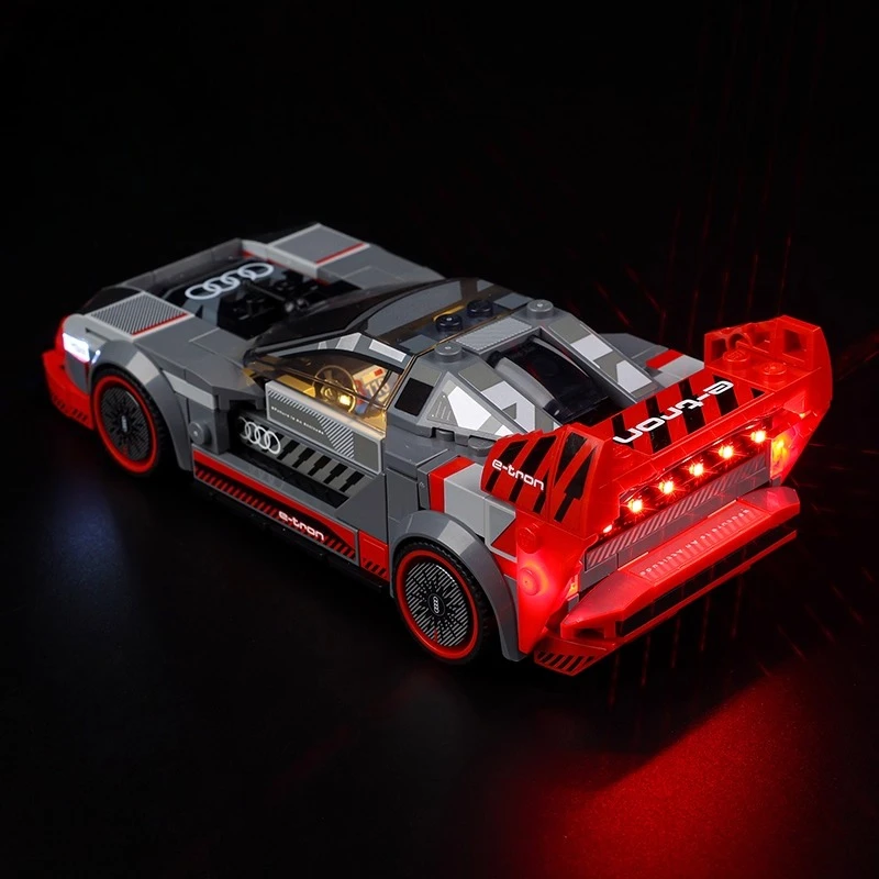 مجموعة إضاءة LED بدون نموذج مناسبة لسيارة سباق LEGO Audi S1 E Tron Quattro Race 76921 (باستثناء مكعبات البناء)