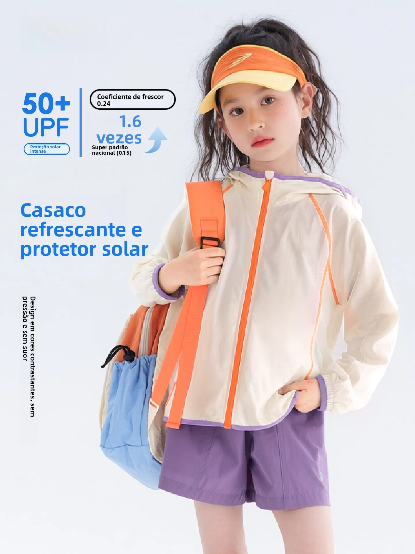 tutu-little-elephant-girls'-summer-lightweight-uv-protection-clothing-color-block-design-children's-outdoor-skin-clothes