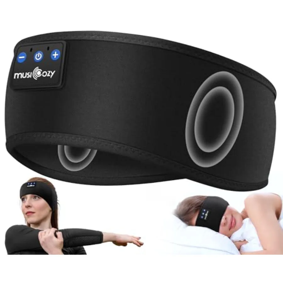 Wireless Sleep Headphones with Headband Design for Workout and Running Ultra-Thin HD Stereo Speakers Sweat Resistant Bluetooth