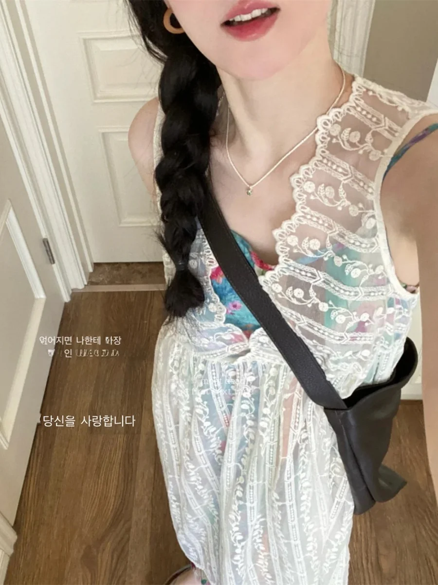 الصيف ماتيس سلسلة مطبوعة تنورة طويلة الدكتور الشيفون حمالة ثوب عالية الخصر ألف خط V-Ne No-Sve ثوب طباعة الأزهار