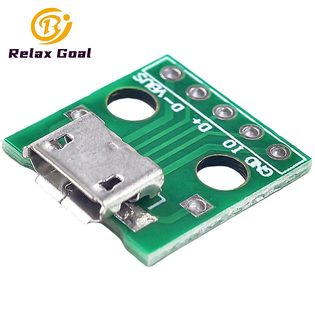 10-50PCS MICRO USB To DIP Adapter 5pin Female Connector B Type PCB Converter Pinboard 2.54 Breadboard Switch Board