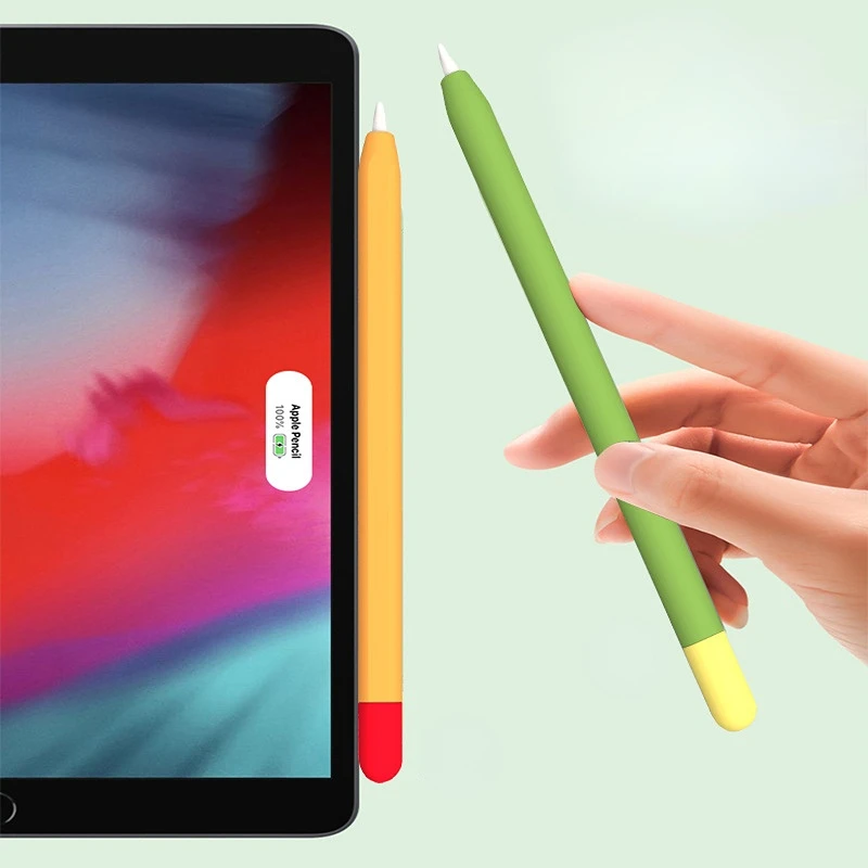 Stylus Cover Silicone Pen Case For Apple Pencil 2 Color Matching Stylus Protective Case Non-slip Anti-fall iPencil Skin Cover