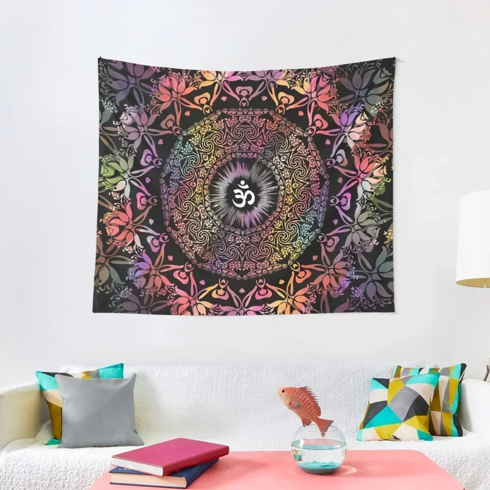 

Mandala Om / Zen Yoga Hippie Meditation Mandala Tapestry Wall Hanging Decor Kawaii Room Decor Room Decor Cute Custom Tapestry