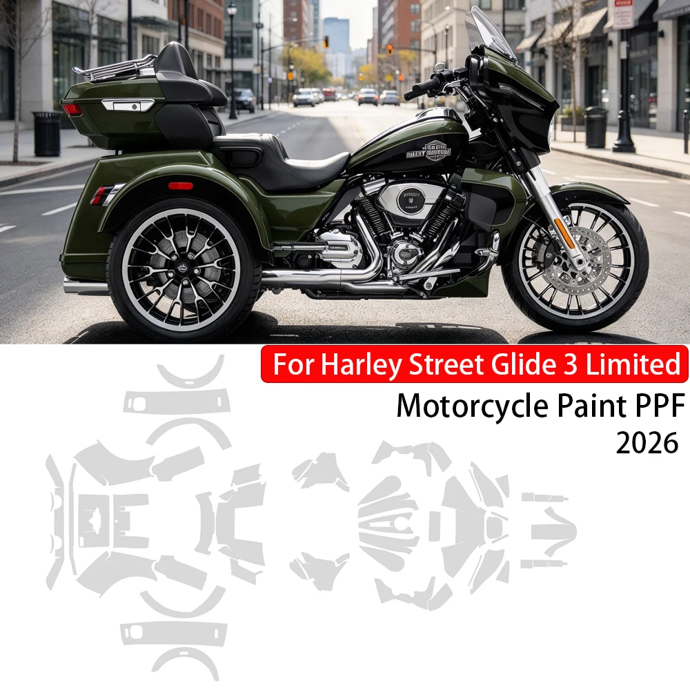 For Harley Street Glide 3 Limited 2026 Motorcycle TPU PPF Paint Protection Film Anti-scratch Film Fuel Tank Protect Accessories