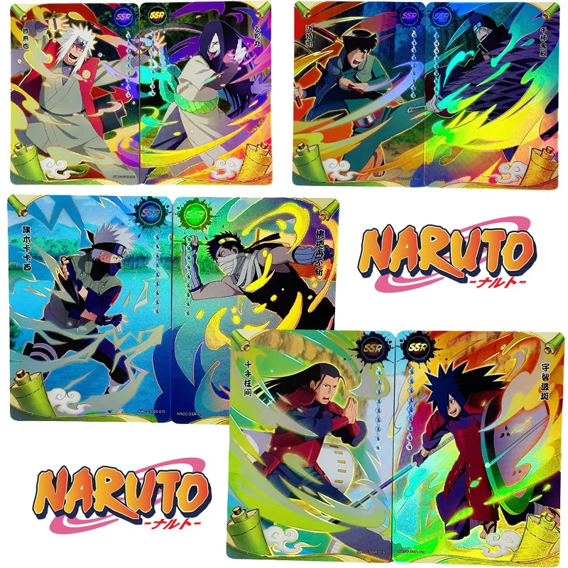 

Naruto Ssr Series Uchiha Madara Kakashi Jiraiya Anime Characters Bronzing Game Collection Flash Card Cartoon Toys Christmas Gift