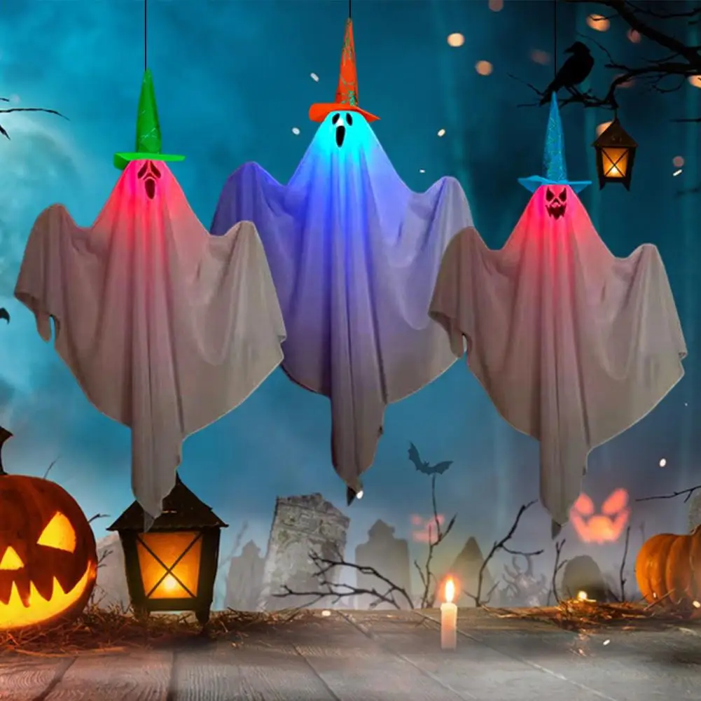 

Tree Ghost Pendants Halloween Decoration Pendant Spooky Outdoor Halloween Decor Led Ghost Pendant Flying Tree for Yard