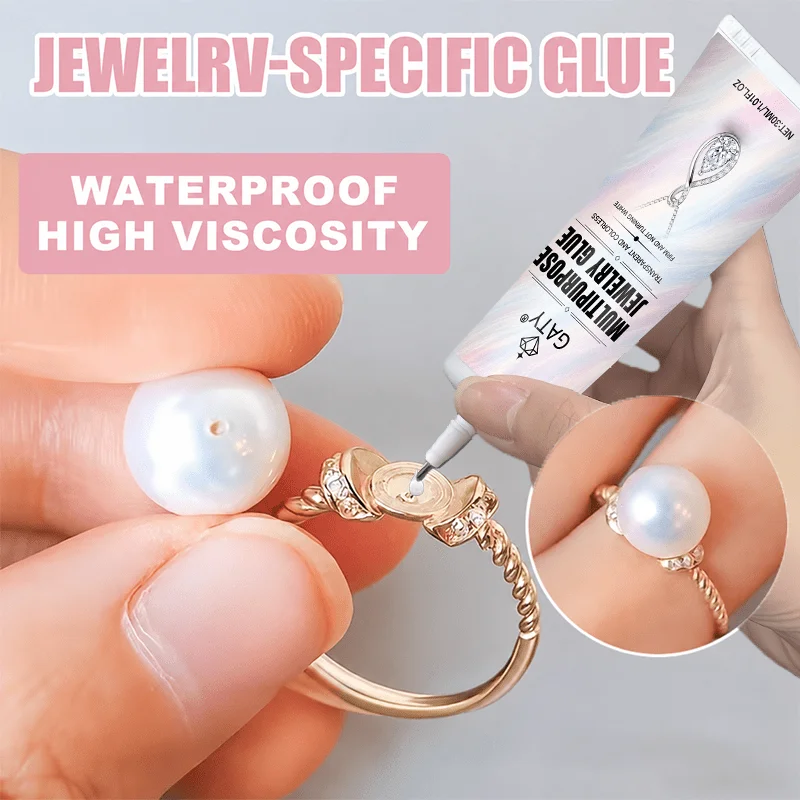 Professional Jewelry Glue, High-Strength Quick-Dry, Precision Steel Applicator, for Metal, Plastic, Jewelry Repair & DIY Craft